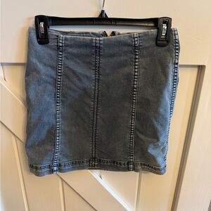 Free People Denim Mini Skirt-4